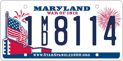 MD license plate 1MD8114