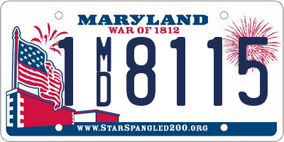 MD license plate 1MD8115