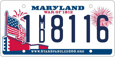 MD license plate 1MD8116