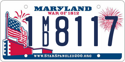 MD license plate 1MD8117