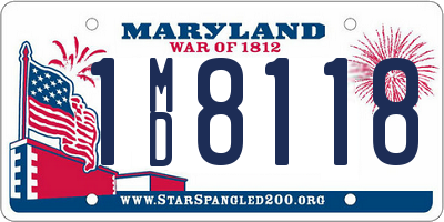 MD license plate 1MD8118