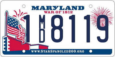 MD license plate 1MD8119