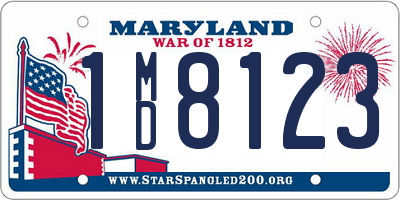 MD license plate 1MD8123