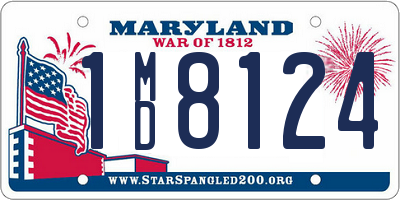 MD license plate 1MD8124