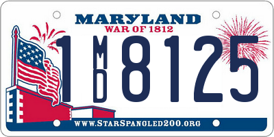 MD license plate 1MD8125