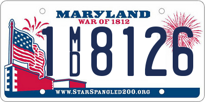 MD license plate 1MD8126