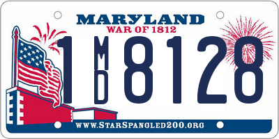 MD license plate 1MD8128