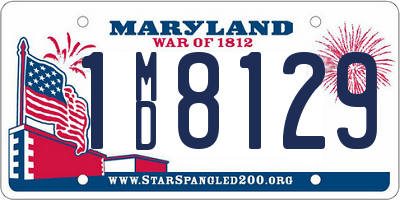 MD license plate 1MD8129