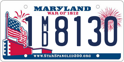 MD license plate 1MD8130