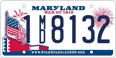 MD license plate 1MD8132