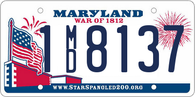 MD license plate 1MD8137