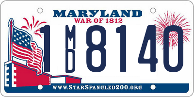 MD license plate 1MD8140