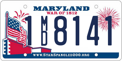 MD license plate 1MD8141