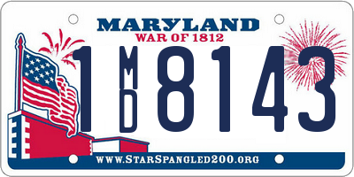 MD license plate 1MD8143