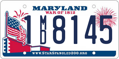 MD license plate 1MD8145