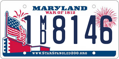 MD license plate 1MD8146