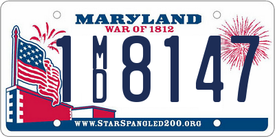 MD license plate 1MD8147