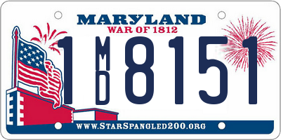 MD license plate 1MD8151