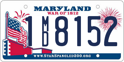 MD license plate 1MD8152