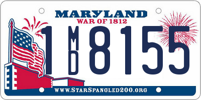 MD license plate 1MD8155