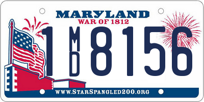 MD license plate 1MD8156