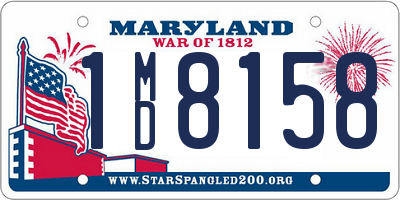 MD license plate 1MD8158