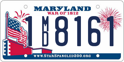 MD license plate 1MD8161