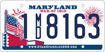 MD license plate 1MD8163