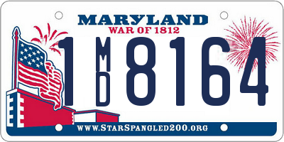 MD license plate 1MD8164