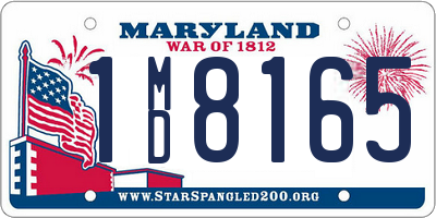 MD license plate 1MD8165