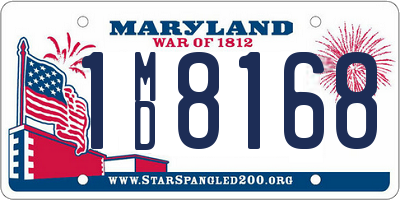 MD license plate 1MD8168