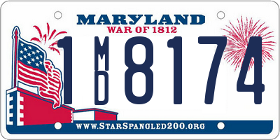 MD license plate 1MD8174