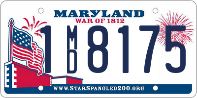 MD license plate 1MD8175