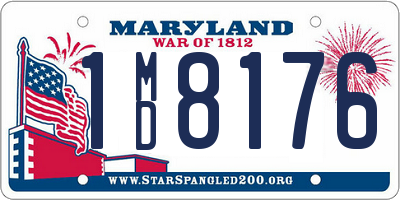 MD license plate 1MD8176