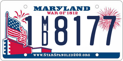 MD license plate 1MD8177