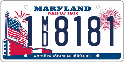 MD license plate 1MD8181