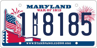 MD license plate 1MD8185