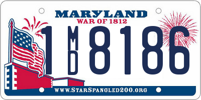 MD license plate 1MD8186