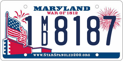 MD license plate 1MD8187