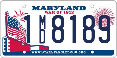 MD license plate 1MD8189