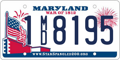 MD license plate 1MD8195