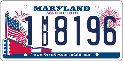 MD license plate 1MD8196