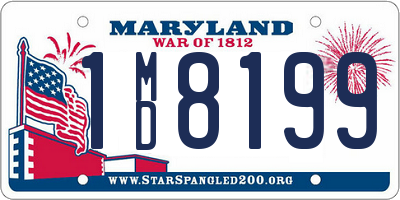 MD license plate 1MD8199