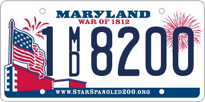 MD license plate 1MD8200