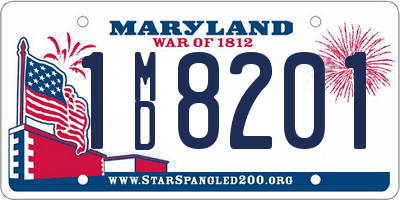 MD license plate 1MD8201