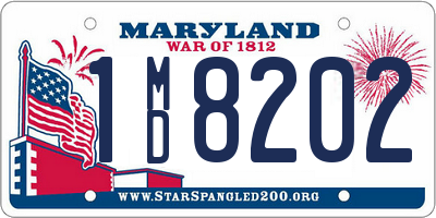 MD license plate 1MD8202