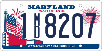 MD license plate 1MD8207