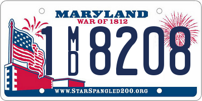 MD license plate 1MD8208