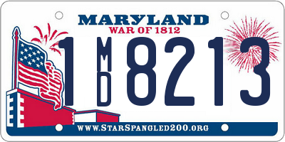 MD license plate 1MD8213