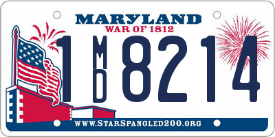 MD license plate 1MD8214